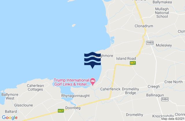 Mappa delle maree di Doughmore Bay, Ireland