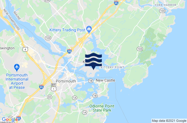 Mappa delle maree di Dover Point, United States