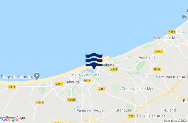 Mappa delle maree di Dozulé, France