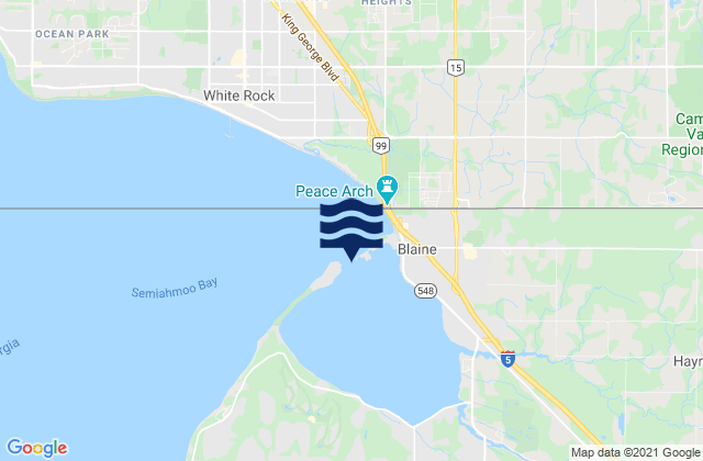 Mappa delle maree di Drayton Harbor Entrance, Canada