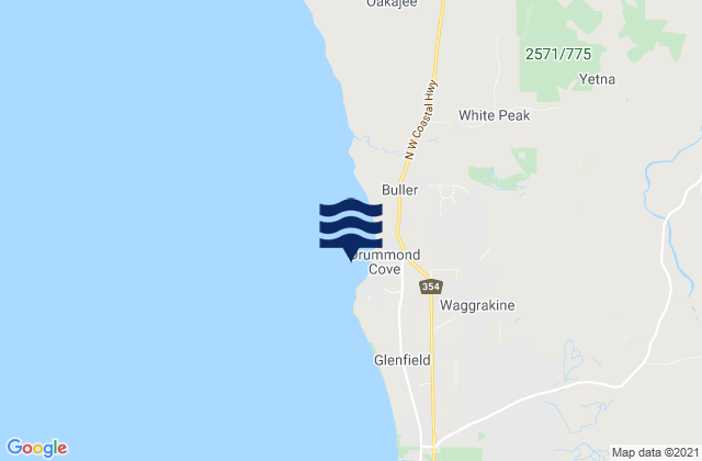 Mappa delle maree di Drummond Cove, Australia