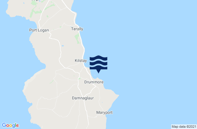Mappa delle maree di Drummore Bay, United Kingdom