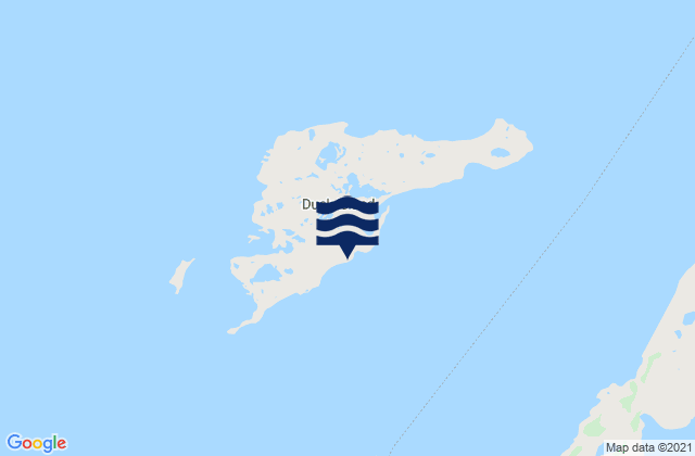 Mappa delle maree di Duck Island, Canada
