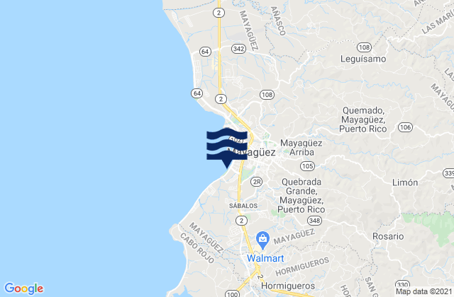 Mappa delle maree di Duey Alto Barrio, Puerto Rico