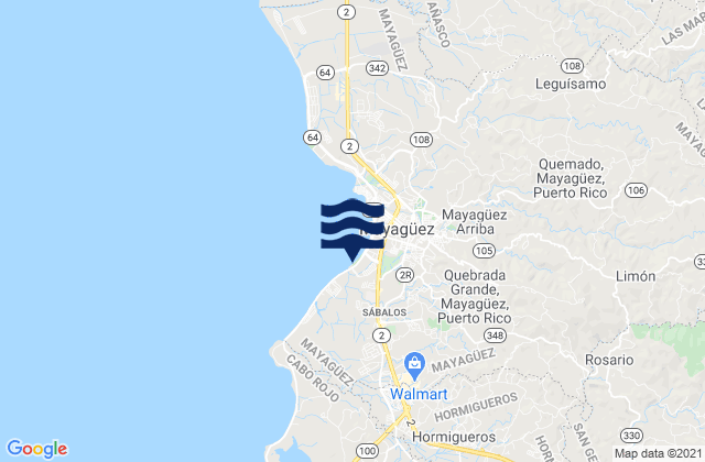 Mappa delle maree di Duey Bajo Barrio, Puerto Rico