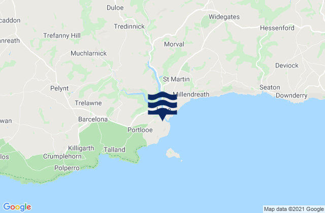 Mappa delle maree di Duloe, United Kingdom