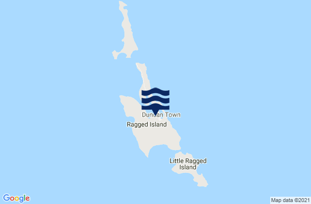 Mappa delle maree di Duncan Town, Bahamas