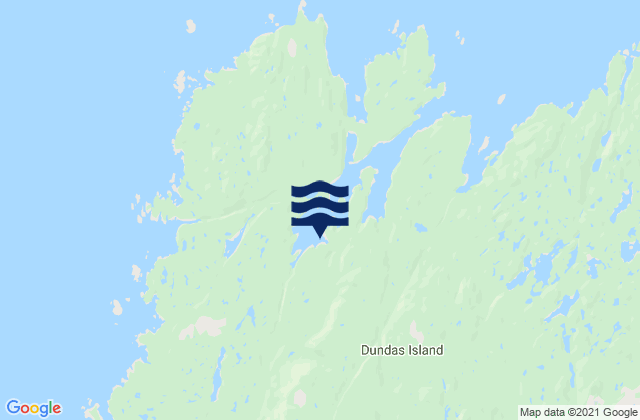 Mappa delle maree di Dundas Island, Canada