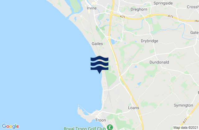 Mappa delle maree di Dundonald, United Kingdom