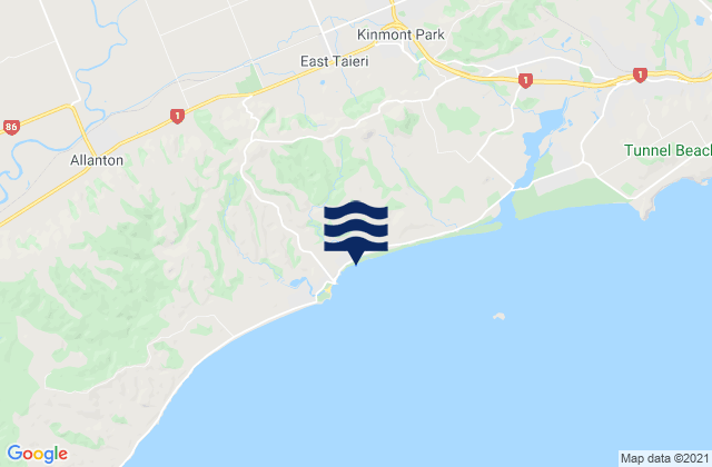 Mappa delle maree di Dunedin City, New Zealand