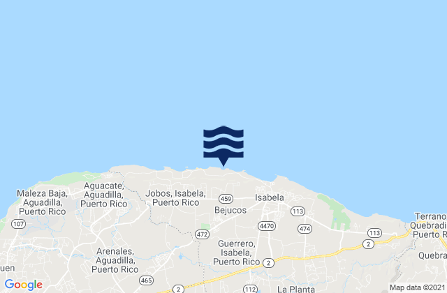 Mappa delle maree di Dunes (Puerto Rico), Puerto Rico