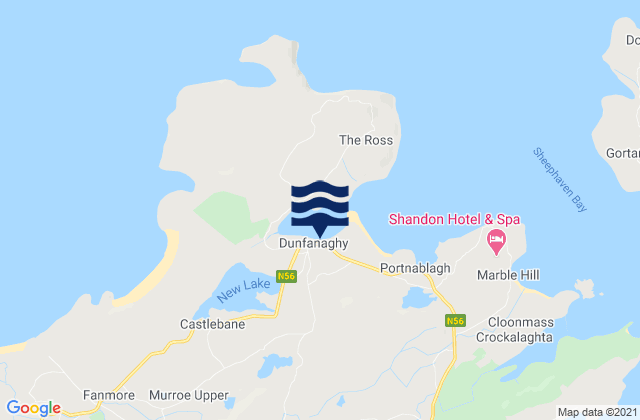 Mappa delle maree di Dunfanaghy, Ireland