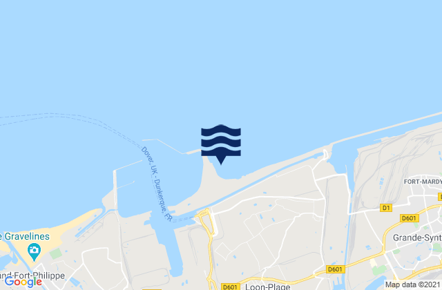 Mappa delle maree di Dunkerque Ouest, France