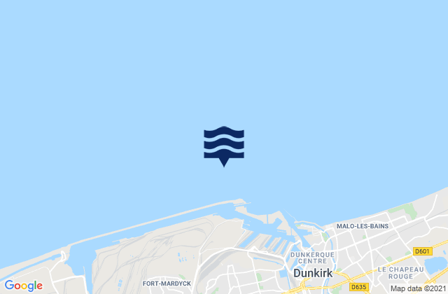 Mappa delle maree di Dunkerque Port Est, France
