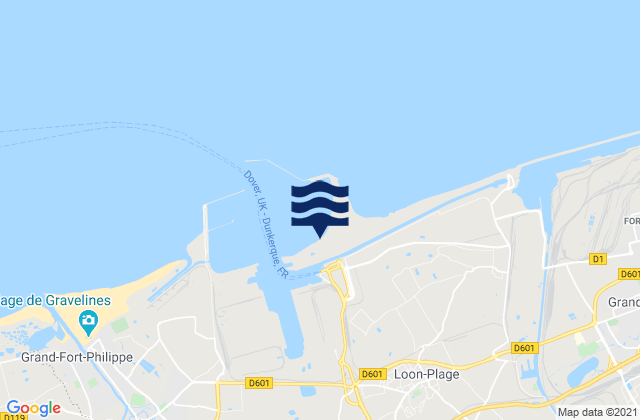 Mappa delle maree di Dunkerque Port Ouest, France