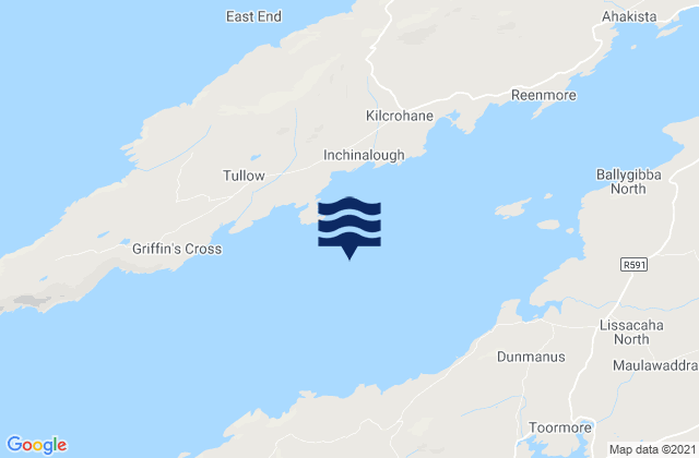 Mappa delle maree di Dunmanus Bay, Ireland