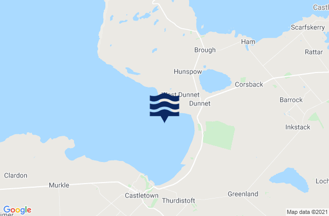 Mappa delle maree di Dunnet Bay, United Kingdom