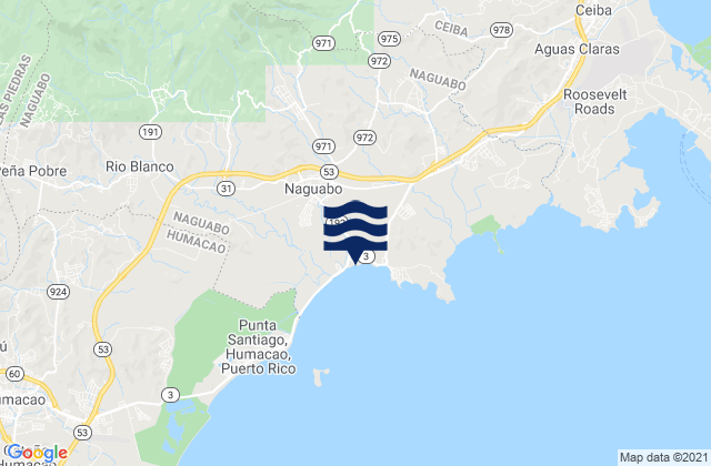 Mappa delle maree di Duque, Puerto Rico