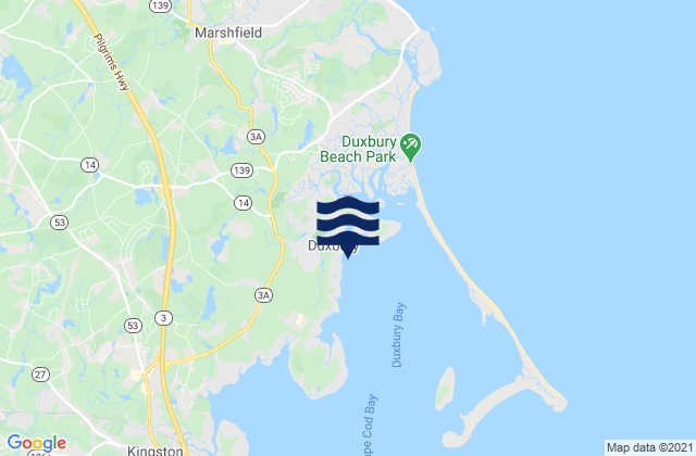 Mappa delle maree di Duxbury Duxbury Harbor, United States