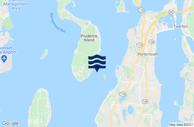 Mappa delle maree di Dyer Island west of, United States