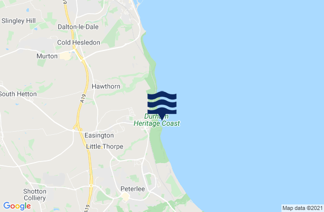 Mappa delle maree di Easington Beach, United Kingdom