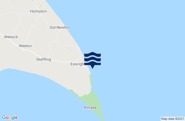 Mappa delle maree di Easington Beach, United Kingdom