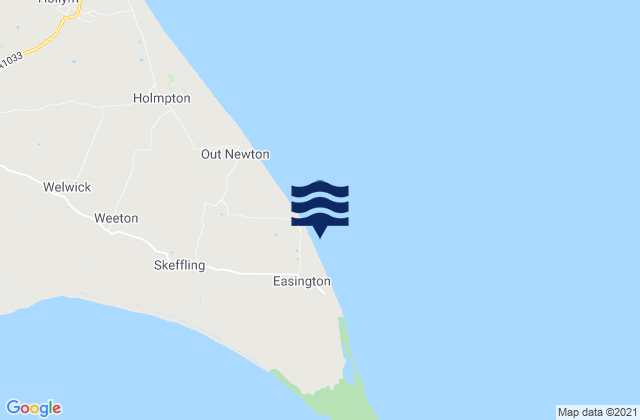 Mappa delle maree di Easington, United Kingdom