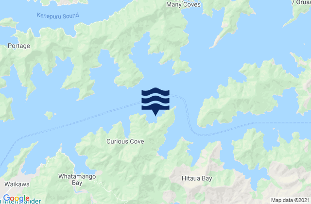 Mappa delle maree di East Bay, New Zealand