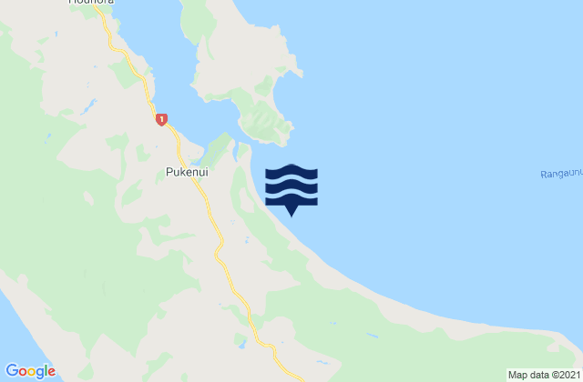 Mappa delle maree di East Beach, New Zealand