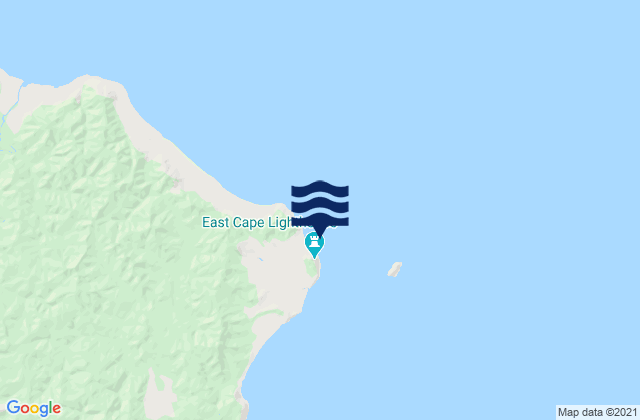 Mappa delle maree di East Cape, New Zealand
