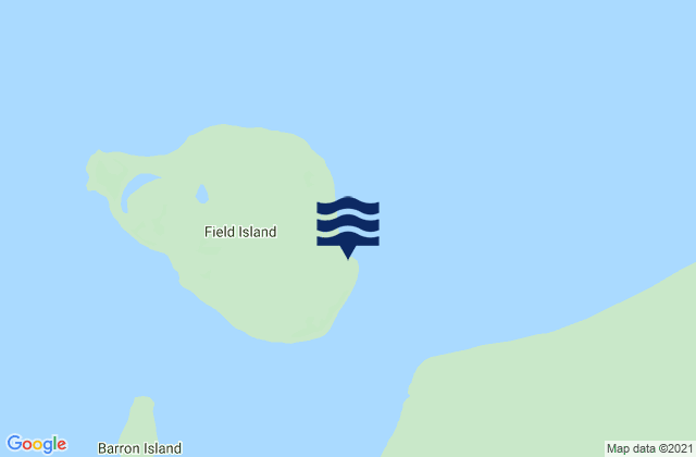 Mappa delle maree di East Field Island, Australia