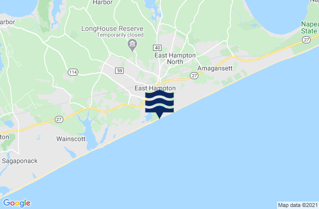 Mappa delle maree di East Hampton North, United States