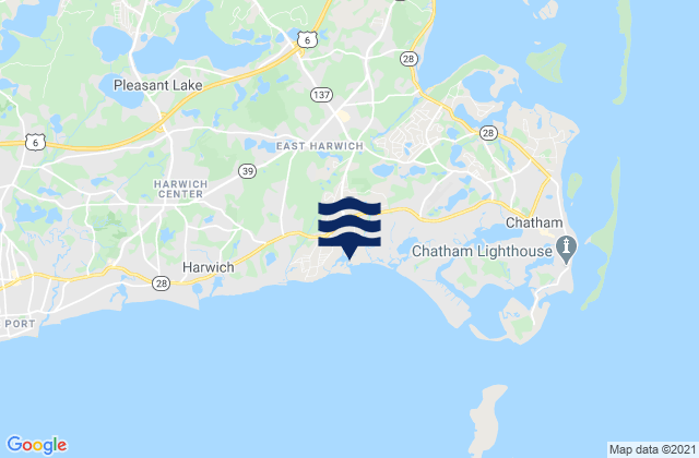 Mappa delle maree di East Harwich, United States