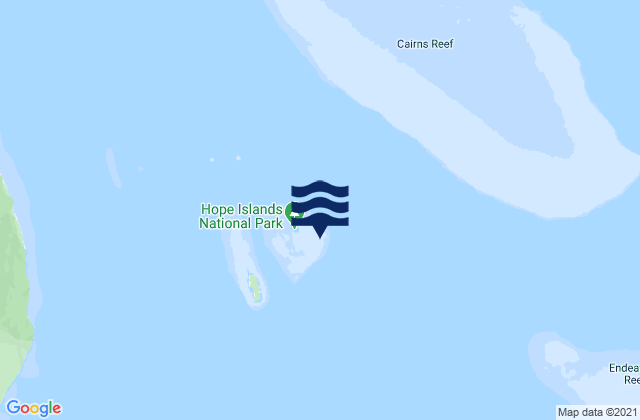 Mappa delle maree di East Hope Island, Australia