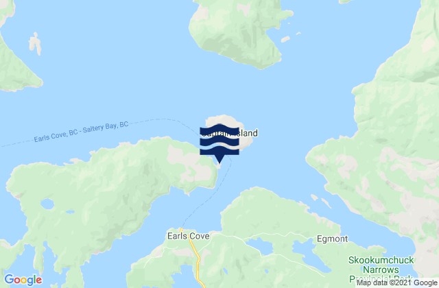 Mappa delle maree di East Point Islet, Canada
