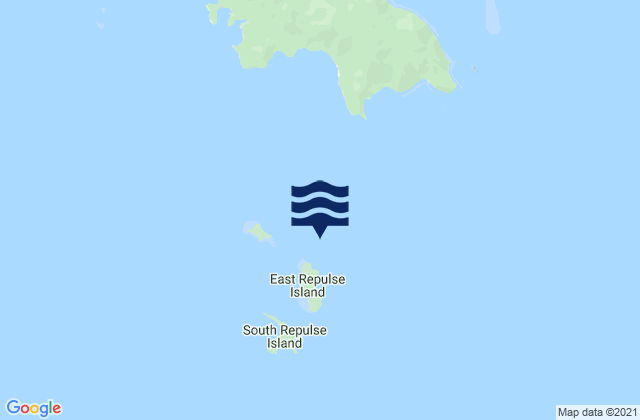 Mappa delle maree di East Repulse Island, Australia