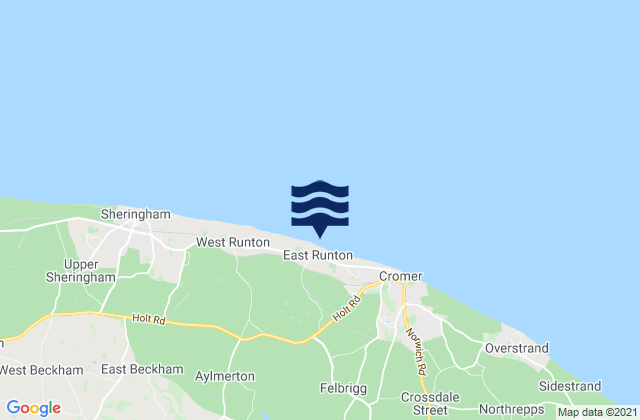 Mappa delle maree di East Runton, United Kingdom