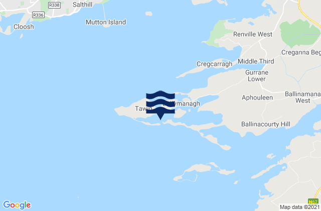 Mappa delle maree di East Tawin, Ireland