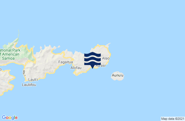Mappa delle maree di East Vaifanua County (historical), American Samoa