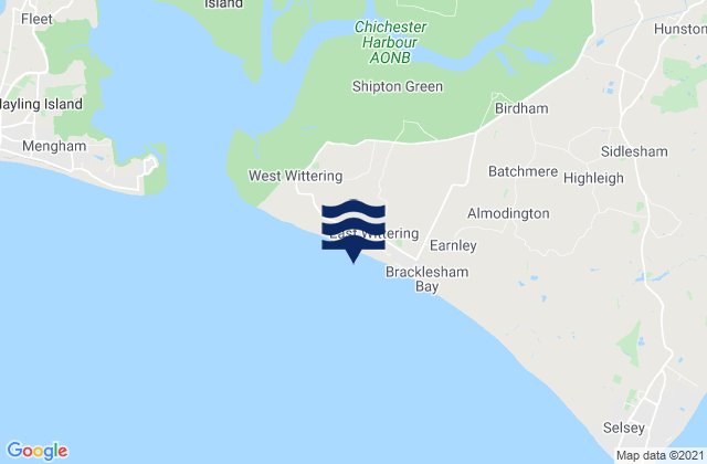 Mappa delle maree di East Wittering Beach, United Kingdom