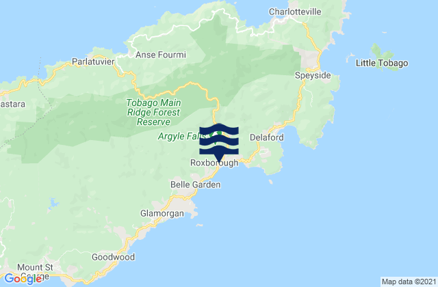 Mappa delle maree di Eastern Tobago, Trinidad and Tobago