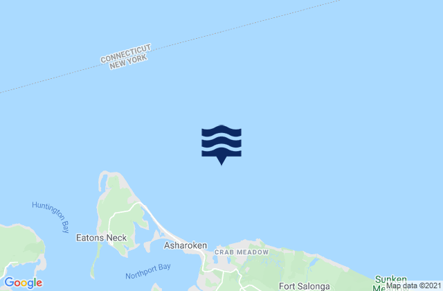 Mappa delle maree di Eatons Neck 2.5 miles east of, United States