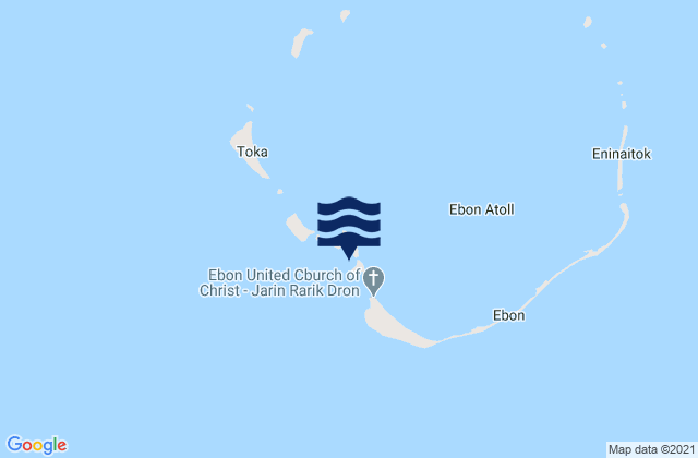 Mappa delle maree di Ebon (Boston) Atoll, Kiribati