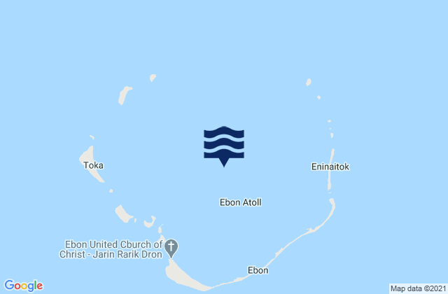 Mappa delle maree di Ebon Atoll, Marshall Islands