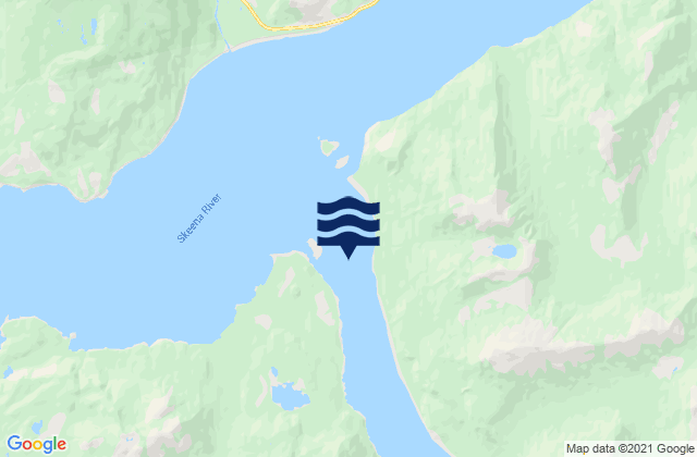 Mappa delle maree di Ecstall River, Canada