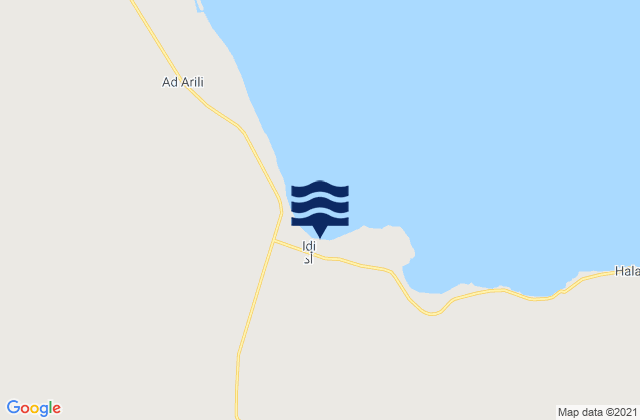 Mappa delle maree di Edd, Eritrea