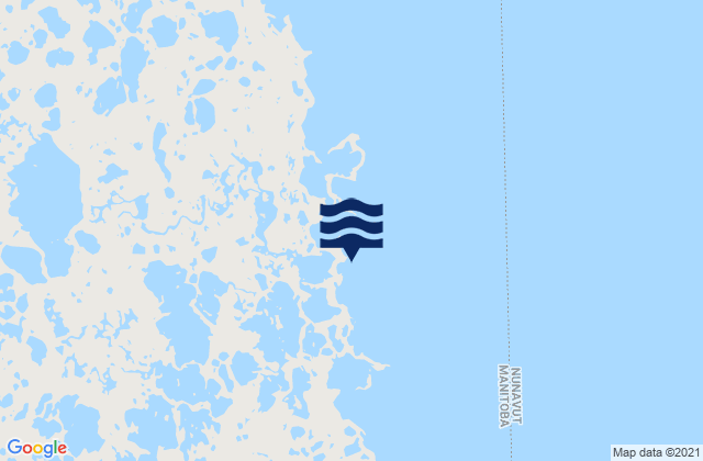Mappa delle maree di Egg Island, Canada