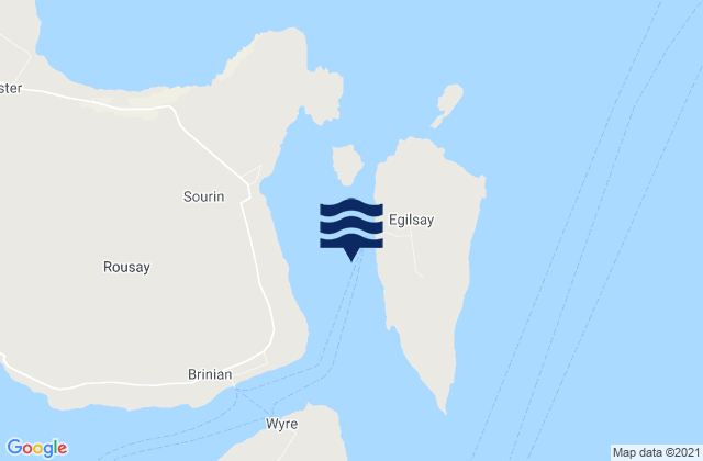 Mappa delle maree di Egilsay, United Kingdom