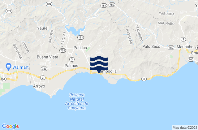 Mappa delle maree di Egozcue Barrio, Puerto Rico