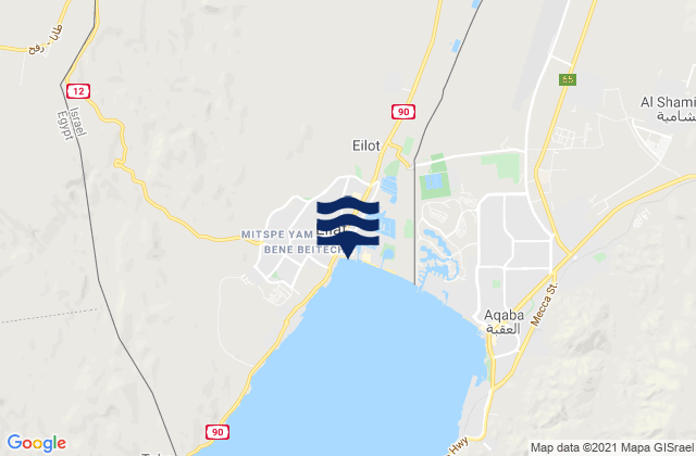 Mappa delle maree di Eilat, Israel